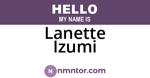 Lanette Izumi