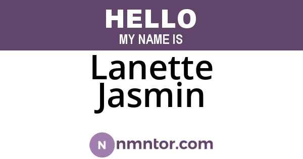 Lanette Jasmin
