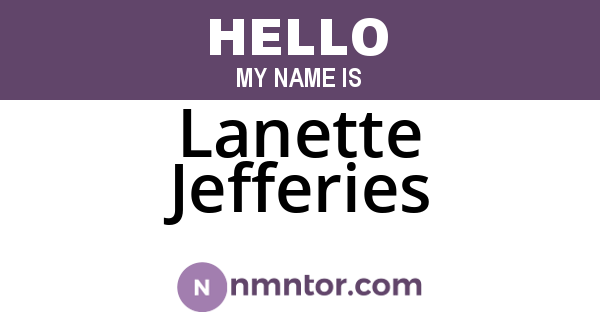 Lanette Jefferies