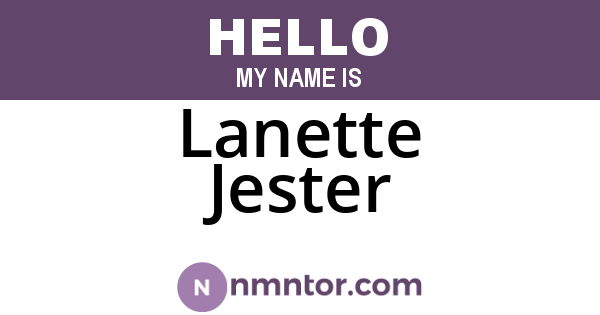 Lanette Jester