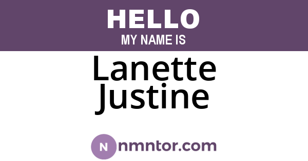 Lanette Justine