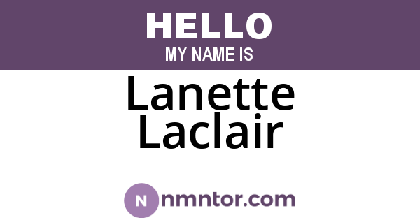 Lanette Laclair