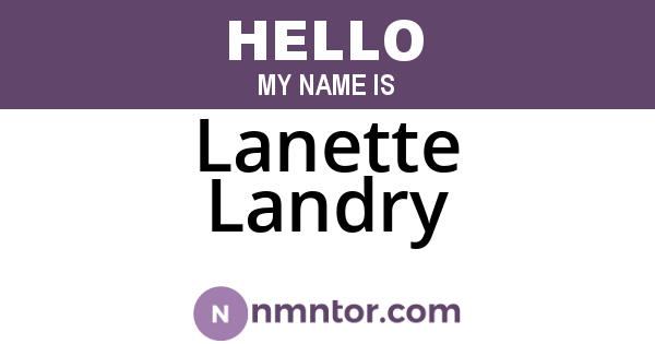 Lanette Landry