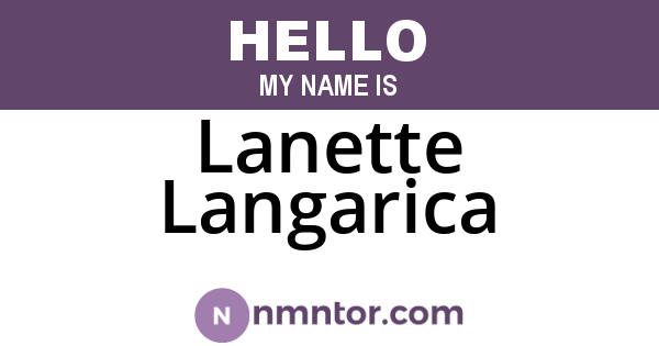Lanette Langarica