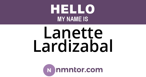 Lanette Lardizabal