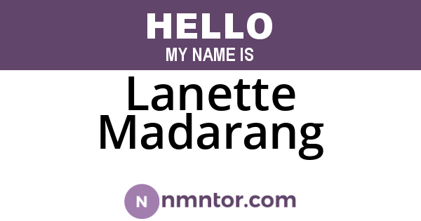 Lanette Madarang