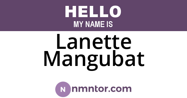 Lanette Mangubat