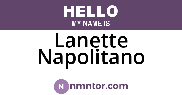 Lanette Napolitano