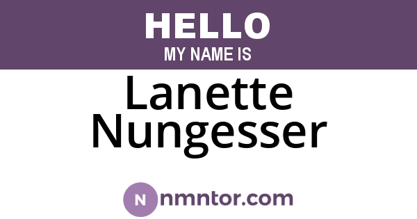 Lanette Nungesser