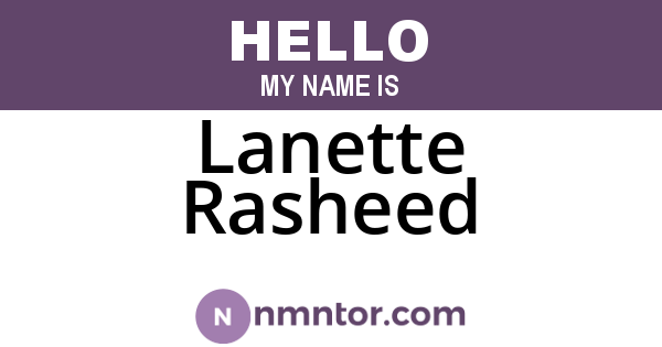 Lanette Rasheed