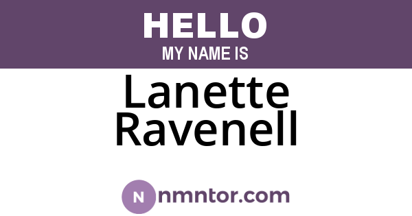 Lanette Ravenell