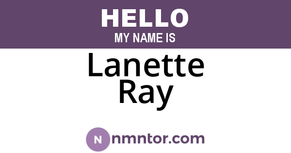 Lanette Ray