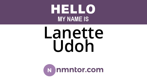 Lanette Udoh