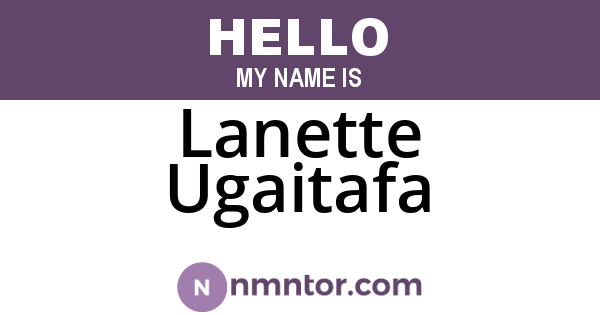 Lanette Ugaitafa