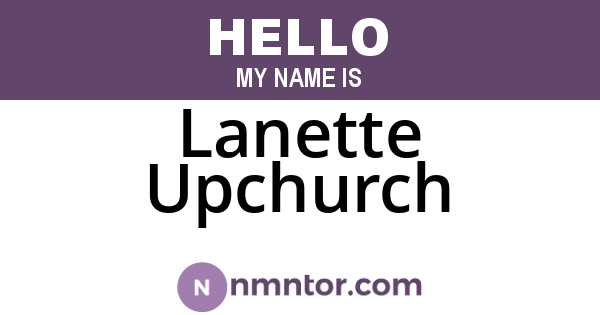 Lanette Upchurch