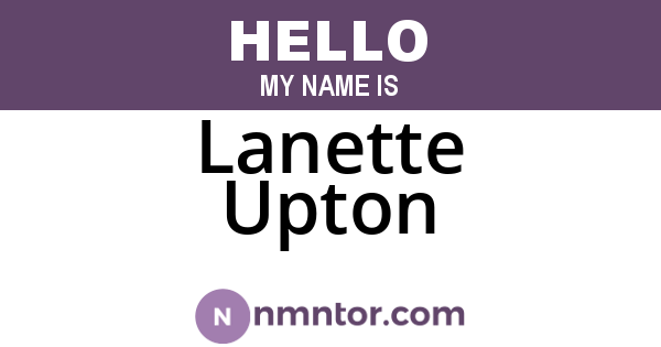 Lanette Upton