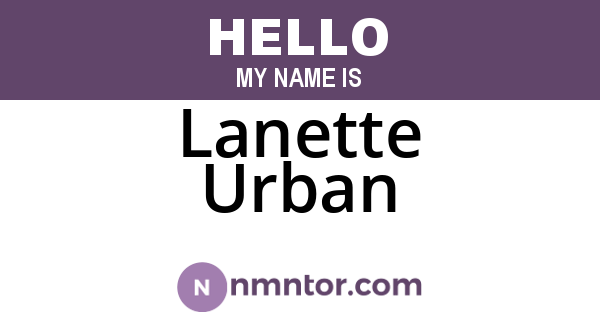 Lanette Urban