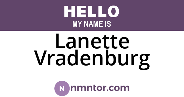 Lanette Vradenburg