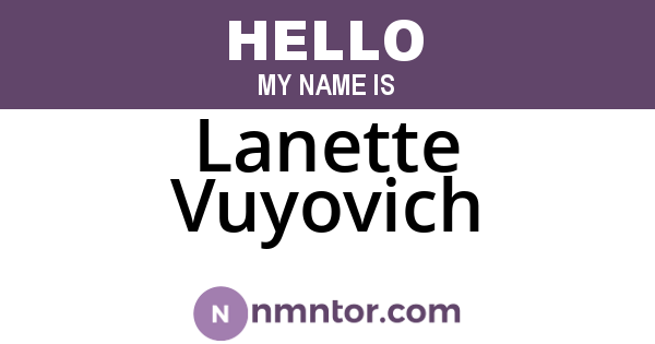Lanette Vuyovich