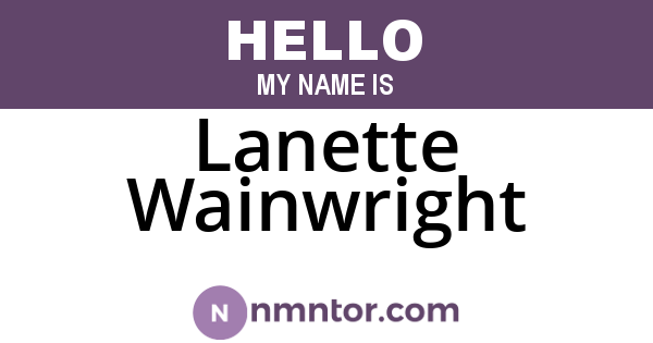Lanette Wainwright