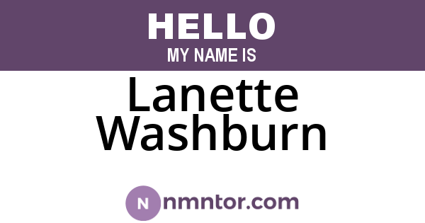 Lanette Washburn