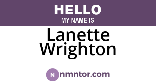 Lanette Wrighton