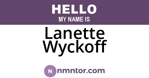 Lanette Wyckoff
