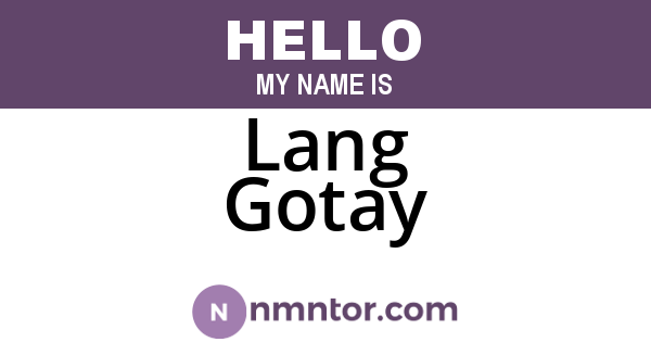 Lang Gotay