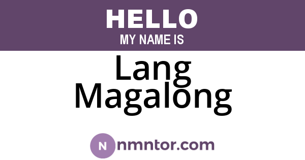 Lang Magalong