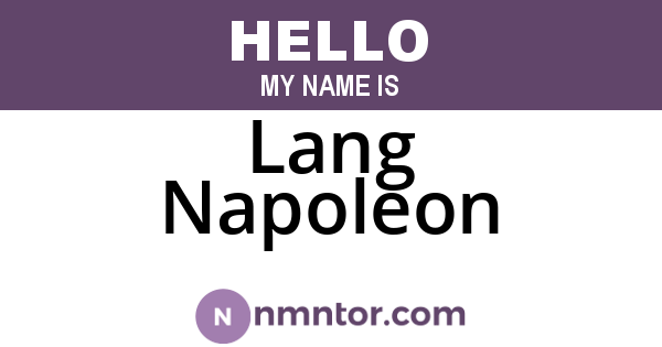 Lang Napoleon
