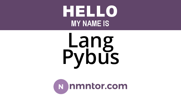 Lang Pybus