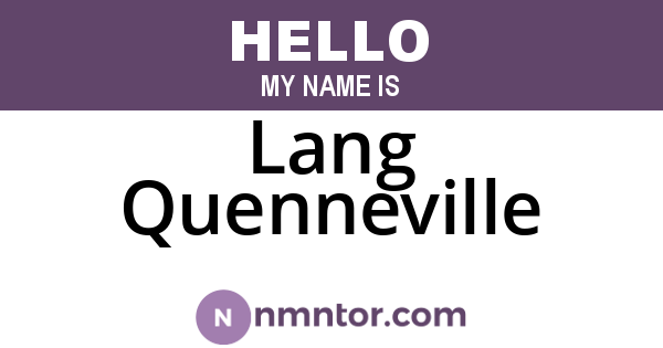 Lang Quenneville
