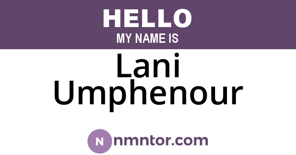 Lani Umphenour