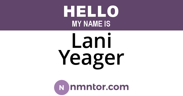 Lani Yeager