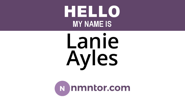 Lanie Ayles