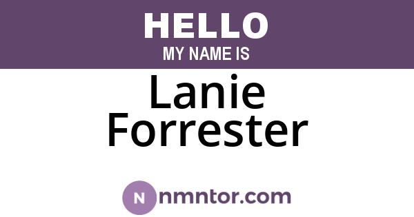 Lanie Forrester