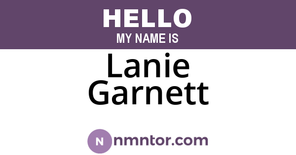 Lanie Garnett