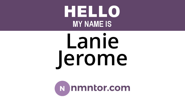 Lanie Jerome