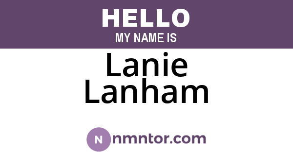 Lanie Lanham