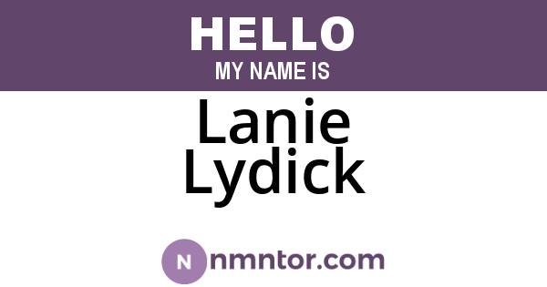 Lanie Lydick