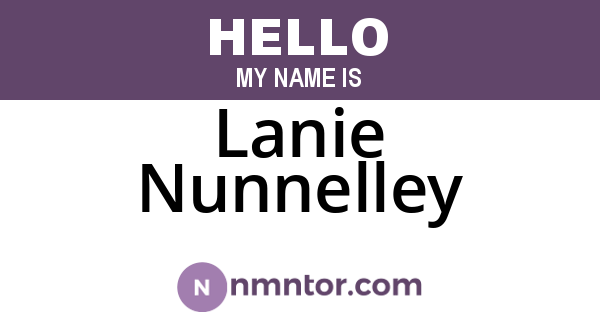 Lanie Nunnelley
