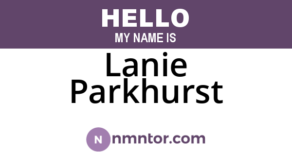 Lanie Parkhurst