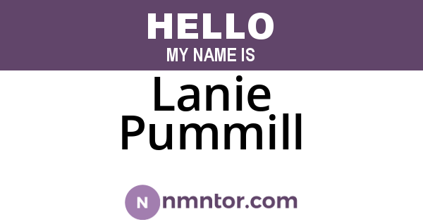 Lanie Pummill