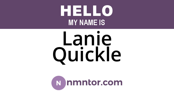 Lanie Quickle