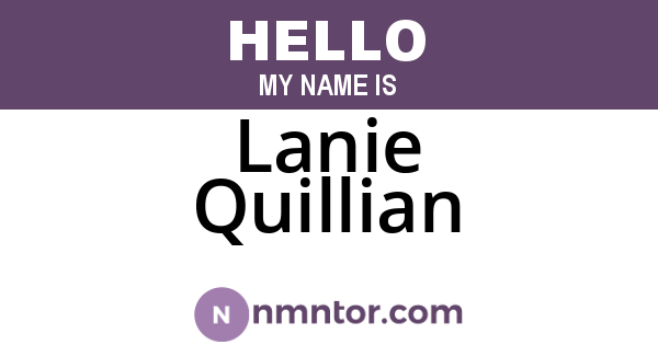 Lanie Quillian