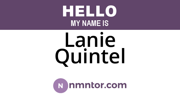 Lanie Quintel