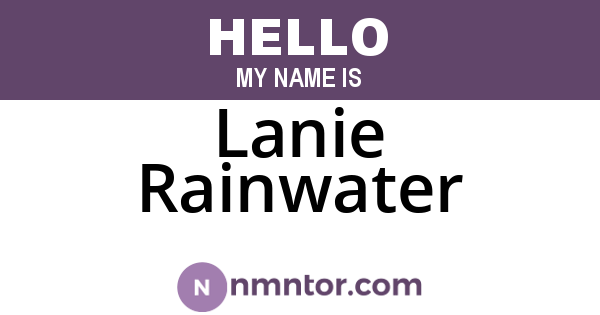 Lanie Rainwater
