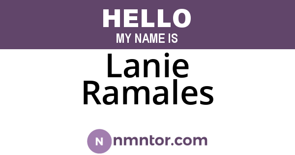 Lanie Ramales