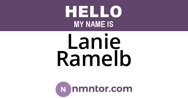 Lanie Ramelb