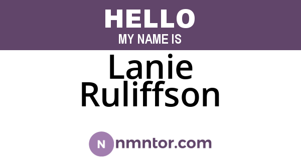 Lanie Ruliffson